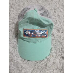Columbia Women's PFG Ponytail Patch Teal Snap Back Cap Teal Mesh‎ Trucker Hat